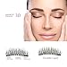 False Eyelashes Magnet - Ultra Long Magnetic Eyelash Cover the Entire Eyelids, Nature Look Fake Lashes 3D Handmade Reusable Lashes For Women Makeup (8 PCS)