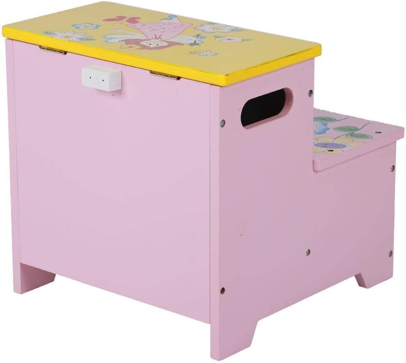 KinderSitzhocker mit Stauraum Holz Cartoon Spielzeug Multicolor