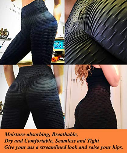 image for ZITAIMEI Women's Butt Lift Workout Leggings High Waist Yoga Pants Text