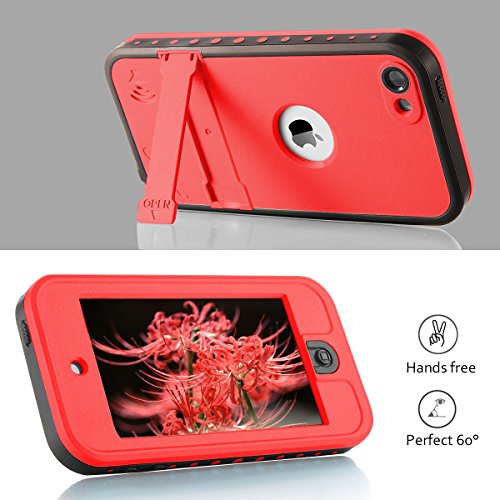 Comsoon iPod 5 iPod 6 Waterproof Case,[Dustproof Sweatproof][IP68 Certified]iPod Touch Defender Case Built-in Touch Screen & Kickstand for Both Apple iPod Touch 5th & 6th Generation - Thumbnail 3