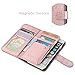 UrbanDrama for Apple iPhone 7 Case iPhone 8 Case, Glitter Shiny Faux Leather Magnetic Closure 9 Credit Card Slots Cash Holder Protective Case for Apple 7 iPhone 8 4.7 inch, Rose Gold