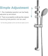 OFFO Shower Riser Rail 62cm Segmented Chrome Adjustable 28-61cm view 2