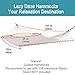 Lazy Daze Hammocks Double Quilted Fabric Hammock with Carrying Bag, Spreader Bars and Detachable Pillow, 2 Person Hammock for Patio Outdoor Backyard Poolside, 450 LBS Weight Capacity