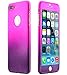 Ai-case C-135 Ultra Thin Full Body Coverage Protection Soft PC, Dual Layer, Slim Fit Case with Tempered Glass Screen Protector for iPhone 7 Plus - Purple