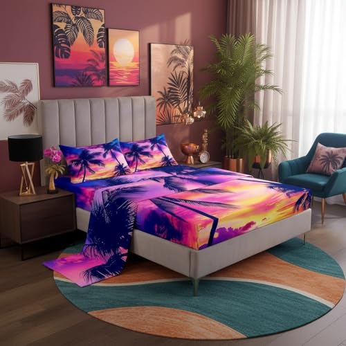 Manfei Hawaii Style Bed Sheet Set