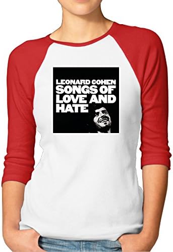 Women's Leonard Cohen Songs Of Love And Hate Half Sleeve T-shirts/3/4 Sleeve Solid /Neck T-Shirt