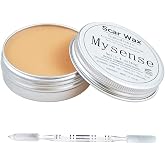 Mysense Scar Wax Kit SFX Make Up Special Effects Fake Molding Wound Skin Wax Body Paint Halloween Set Fake Nose Stage Zombie Cosplay Costume SFX Makeup with Spatula,1.4Oz(40g)