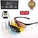 Sports Sunglasses 5 Interchangeable Lenses Polarized Lens Cycling Glasses UV400 Protection Men Women Bike Riding Running Driving Fishing Golf Secret Santa/Christmas Gift Idea By Bright Dezigns