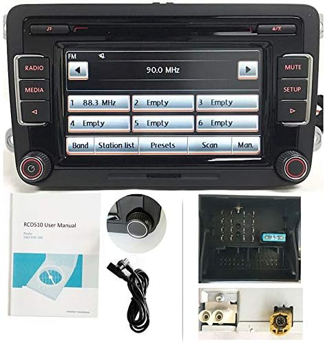 カーラジオステレオrcd510ヘッドユニットcdプレーヤーusb Aux Sdカード用 For Vwゴルフ5 評価 6 Jetta Mk5 Tiguan Touranポロパサートb6 Mk6 Eosコード付き Cc Gti