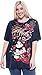 Disney Plus Size Womens T-Shirt Mickey Mouse Print (Navy, 2X)
