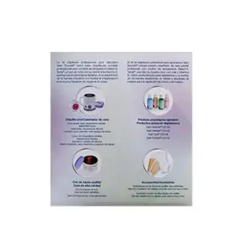 Satin Smooth Select-A-Temp™ Starter Kit - Adjustable Temperature Wax Warmer with Hair Removal Wax and Accessories, Professional Waxing Kit for Face and Body
