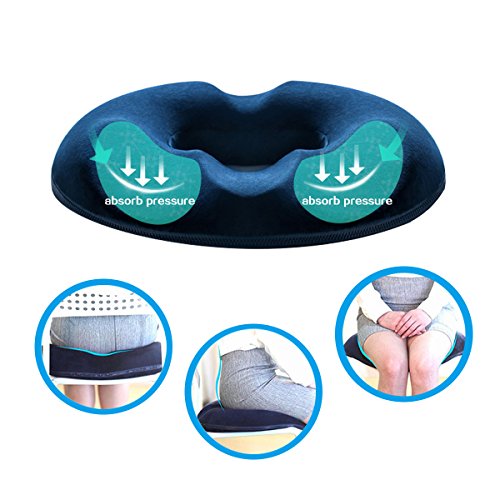 Razou Memory Foam Donut Seat Cushion Pillow for Hemorrhoids
