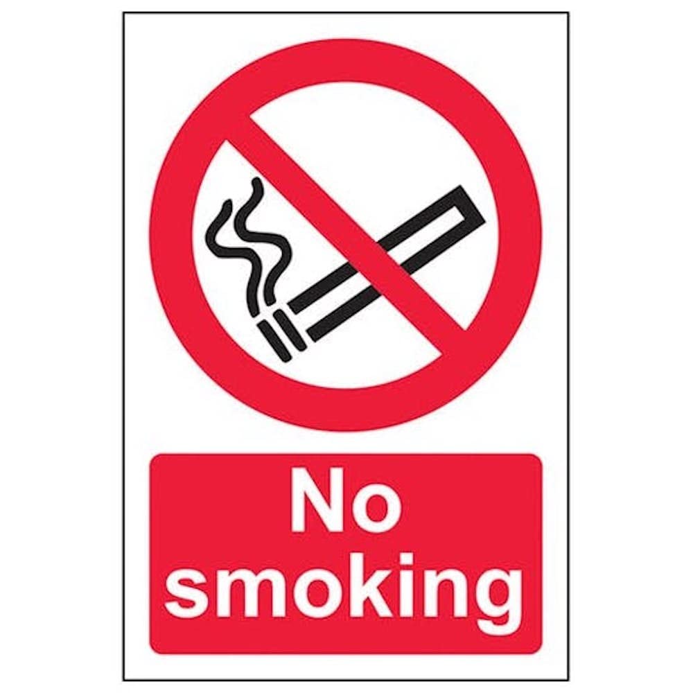 V Safety Eco Friendly Prohibition No Smoking - No Smoking - 300 X 400mm