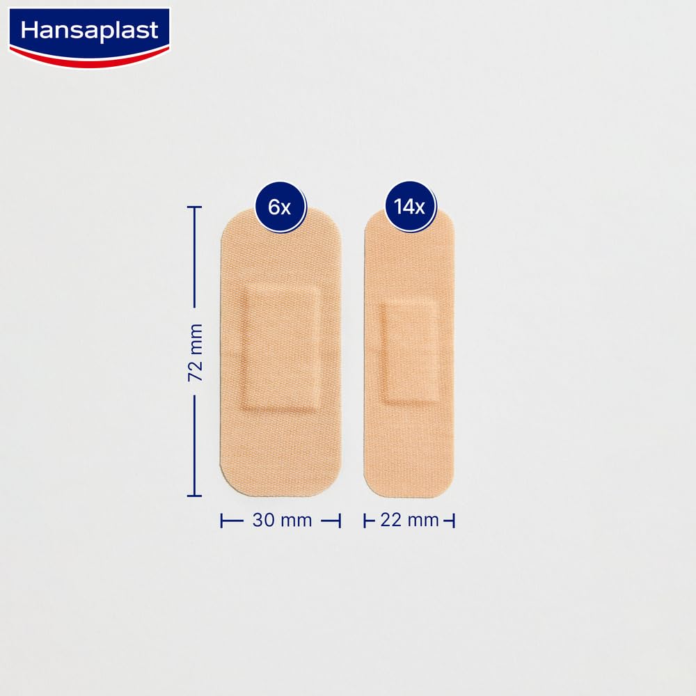 Hansaplast Elastic Pflaster (20 Strips), Wundpflaster für Gelenke und viel bewegte Körperstellen, flexibles Verbandsmaterial mit extra starker Klebkraft (Packung mit 2) 3