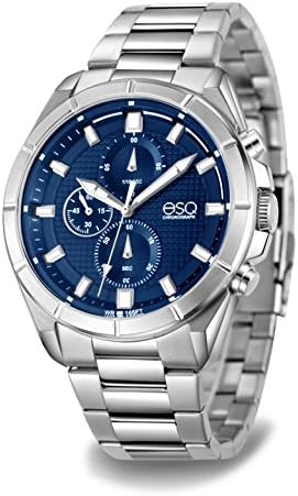 ESQ E130 Stainless Steel Chronograph Watch with Stainless Steel Bracelet