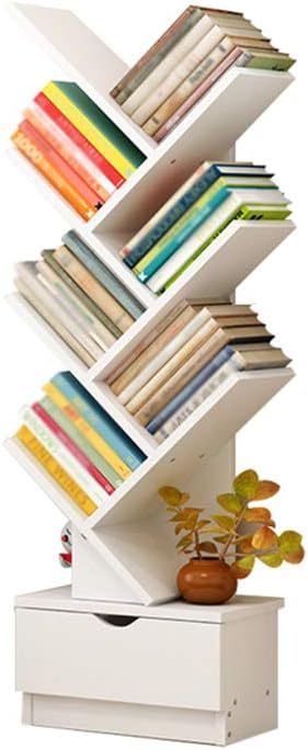 XZP Bookshelf - Tree Racks Student Bookcase Storage Rack Children's Bookshelf Study Living Room Bedroom Multi-storey Floor Bookshelf (Color : B)