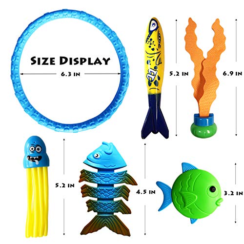Fayoo Diving Pool Toys Sinking Underwater Summer Jumbo Pool Toy Gift Set Bundle for Kids