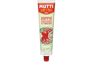 Mutti: "Doppio Concentrato" Double Concentrated Tomato Sauce, 130 G (4.58 Ounces) [ Italian Import ]