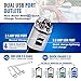 Car Air Purifier 3in1 Premium Stainless Steel Air Filter Ionizer w/Dual USB Quick Charge 3.0 USB-Eliminate Allergens Odor Smell, Smoke, Pets, Pollen Mold Bacteria w/Anti-Microbial Deodorizer (Silver)
