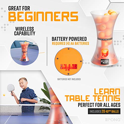 iPong Play Table Tennis Trainer Robot with 20 ABS Training Balls