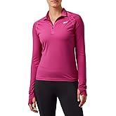 Reebok Womens Logo 1/2 Zip Top Pink S