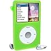 iGadgitz KV-W3ZZ-WXUE Silicone Skin Case Cover Compatible with Apple iPod Classic 80GB, 120GB & 6th Gen 160GB - Green