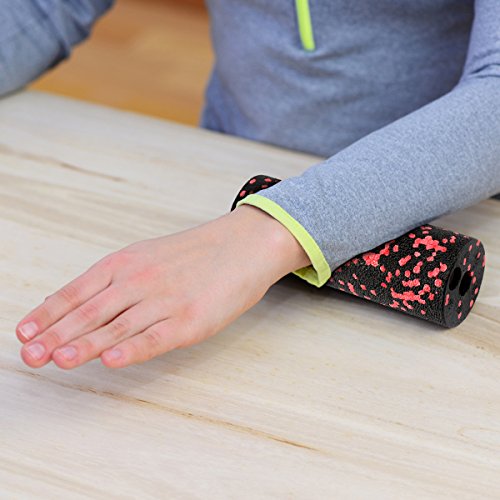 9horn Mini-Foam Roller 6 Inch Extra Firm Blue Speckled for Arms Shoulder Legs Feet Massage at Home Travel Office - Thumbnail 4