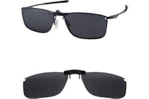 HILEEN Polarized Clip-on Sunglasses for Oakley Socket 5.0 OX3217 55mm for Men Women UV Protection-Black