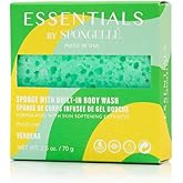 Spongelle Verbana Essentials Body Buffer | Bath & Shower Loofah for Women | Cleanse, Exfoliate, and Nourish in one Easy Step | Cruelty-Free, Vegan, Dermatologist-Tested, Made in USA