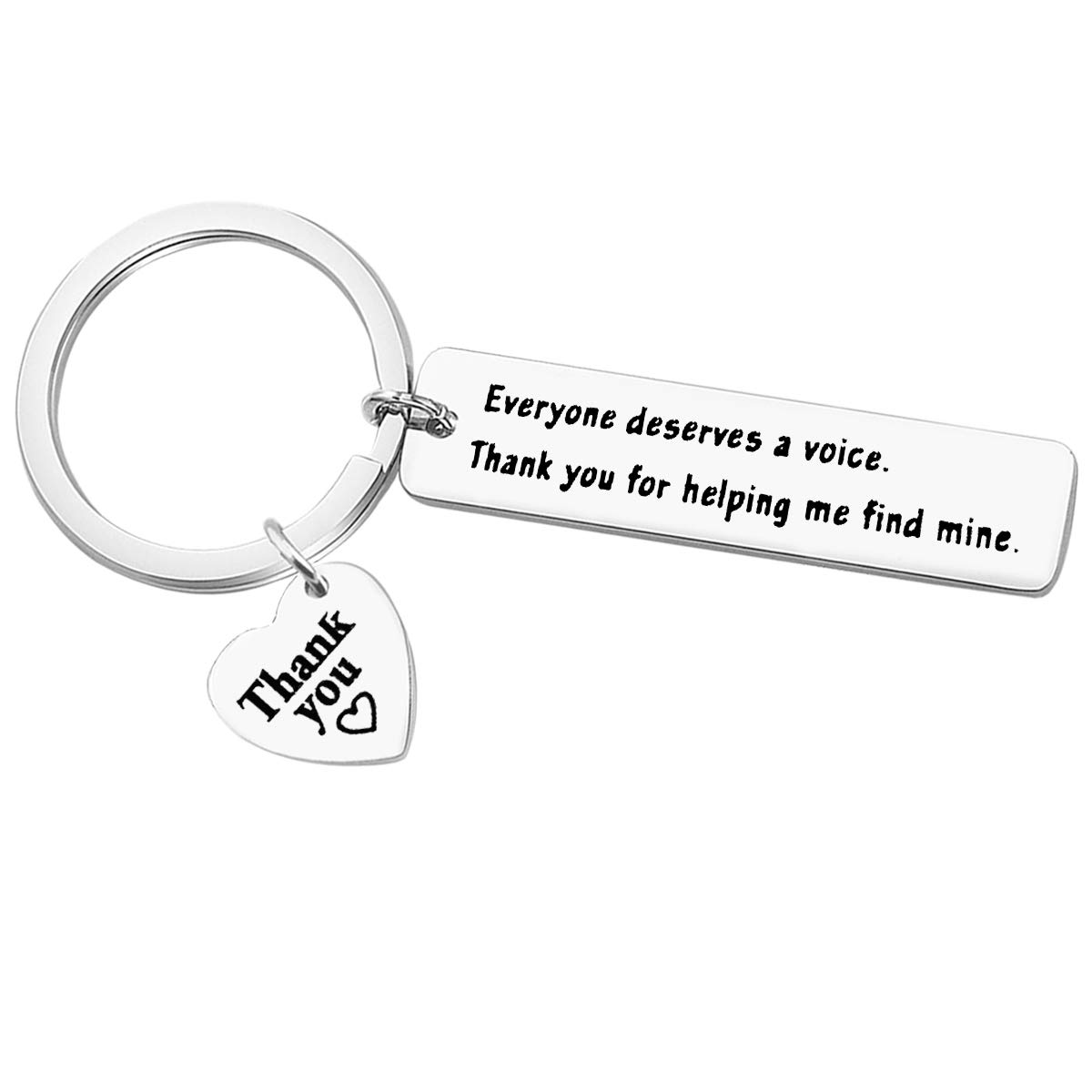 Speech Therapy Gifts Keyring Everyone Deserves A Voice Keyring Speech Therapist Gifts Speech Language Pathologist Gifts Christmas Birthday Gifts Thank You Gifts for Therapist