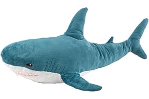 DongAi Plush Shark Toy Pillow, 31-inch Giant Shark Plush Animal Toy Super Soft and Cute Pillow Children’s Boys and Girls Room Decoration Bedtime Gift (80CM,Blue) (Blue)