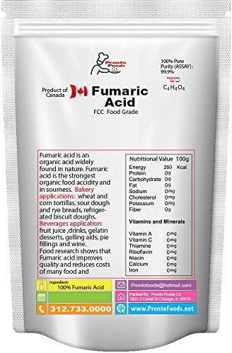 Fumaric Acid, Acidulant, Product of Canada - Free Shipping, 500g