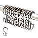 2lbDepot Shower Curtain Rings Hooks - Bronze Finish - Premium 18/8 Stainless Steel - Oil Rubbed Double Hooks with Easy Glide Rollers Rust Resistant - Six Finishes Available - Set of 12 for Shower Rod