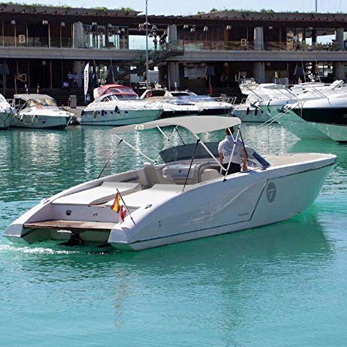 VINGLI 3 Bow Bimini Top For Boats Sun Shade Canopy Cover Waterproof