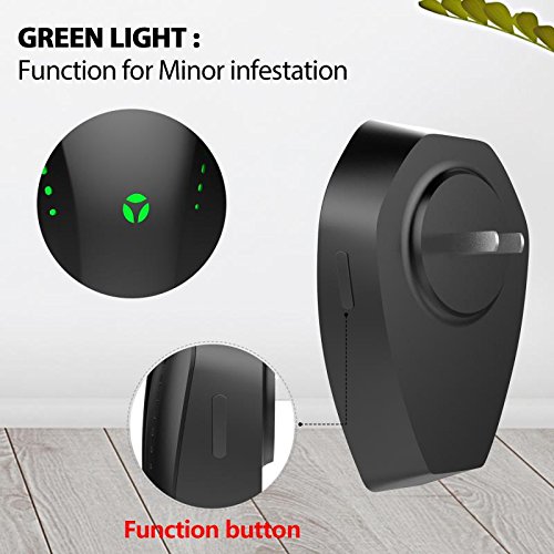 Neatmaster Bug Repellent Electronic Ultrasonic Pest Repeller Plug in -Mosquito Repellent, Pest Control for Roach, Mice, Spider, Ant, Rodent (Black)