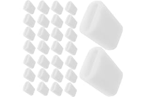 LALADEFIEE 60pcs White Rubber Sink Rack Grid Feet Replacement Protectors for Kitchen Sink Wire Rack Bottom
