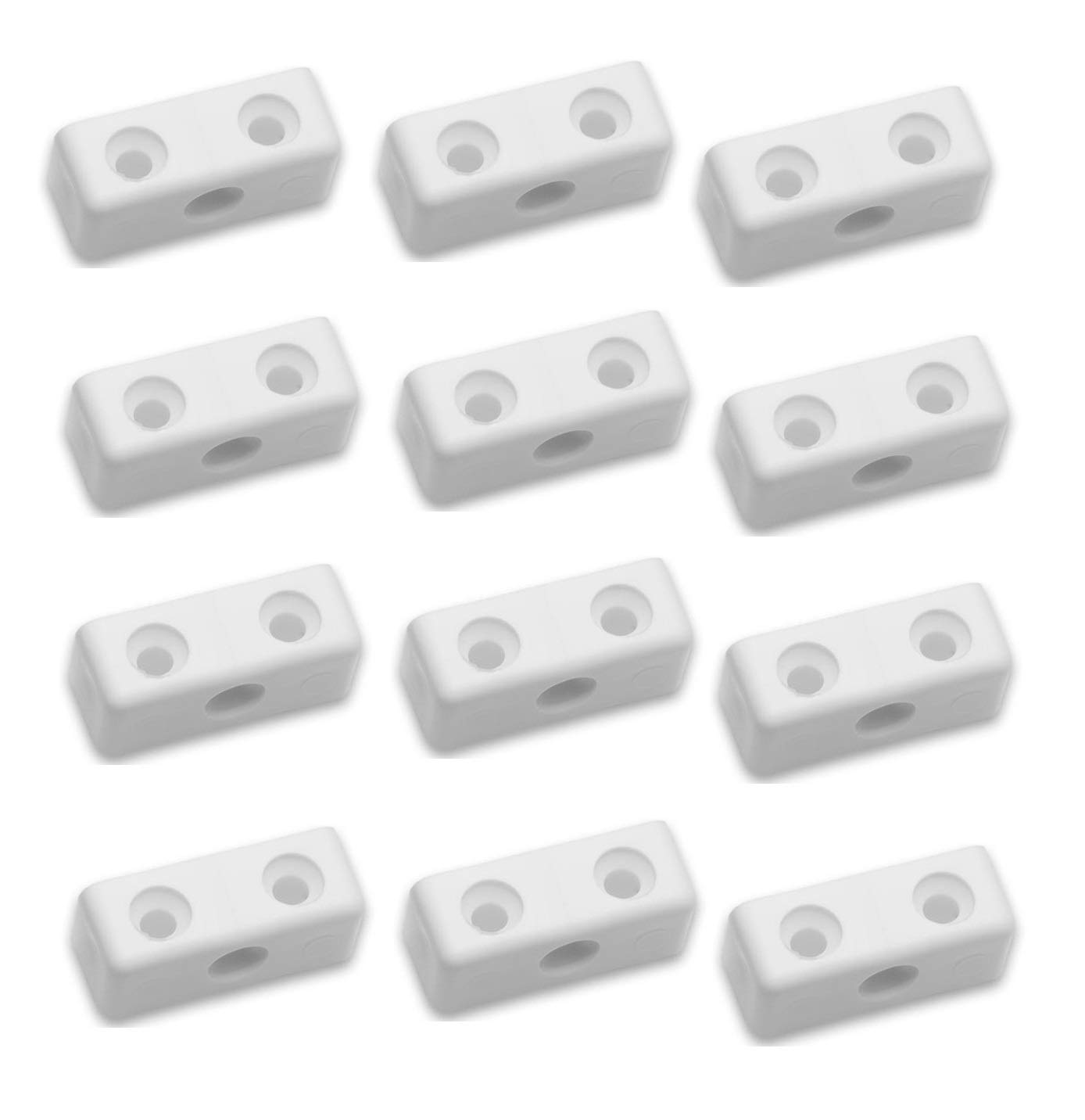 TERFยฎ 50 Pcs Heavy Duty Modesty Block Wood & Furniture Jointing Connector - White