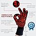 Extreme Heat Resistant Gloves for BBQ Grilling And Fireplace Long Cuff Forearm Protection Silicone Grip Good For Smoker Baking Cooking Oven Mitts Or Camping Gloves (1 Pair)