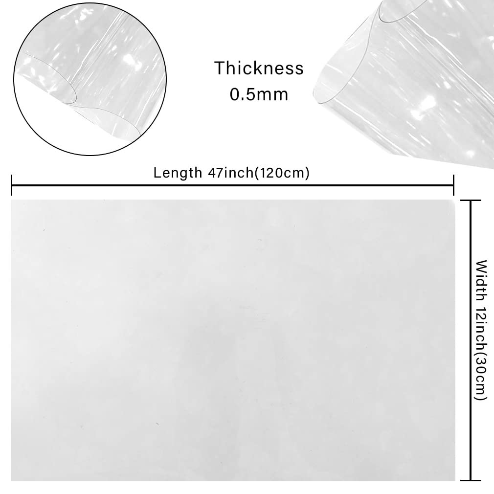 HYANG Transparent PVC Super Clear Holographic Vinyl Sheets 1 Roll 11.8''x47'' (30cmx120cm) for DIY Bows Earrings Bags DIY Crafts Making (HY-101)