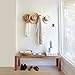 OAK LEAF Adhesive Hooks, 6 PCS Heavy Duty Wood &Stainless Steel Decorative Stick Wall Hooks Clothes Hangers for Home Kitchen Coats Hats Keys Bags