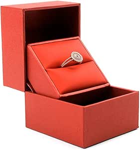 Caja Anillo Sólido Rojo Para Sorpresa Propuesta De Compromiso ...