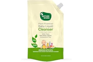 Mother Sparsh Natural Baby Liquid Cleanser (Powered by Plants) Cleanser for Baby Bottles, Nipples, Accessories and Toys, Refill Pack (500ml)