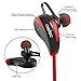 AELEC S350 Wireless Bluetooth Headphones In-Ear Sports Earbuds Sweatproof Earphones Noise Cancelling Headsets with Mic for Running Jogging Red