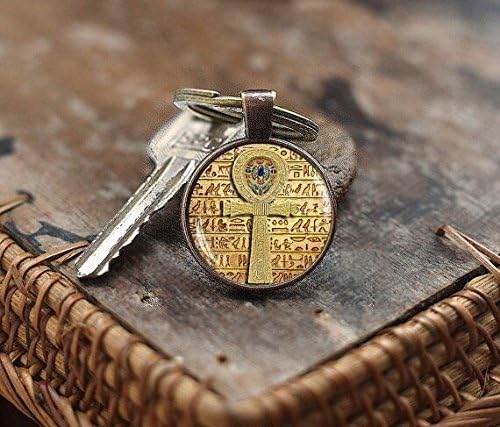 Egyptian ankh cross Keychain, Egyptian Keychain, ancient egypt Keychain, ankh Keychain, Egypt Keychain, Egyptian art gift