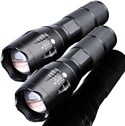 Brightest Tactical 10000 Lumens 5 Modes XML T6 18650 / AAA LED Waterproof Flashlight Zoomable Focus Durable Black Aluminium Case Torch Lamp White Light - Get couple of best Flashlights for Only $28.95