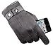 Tomily Men's Texting Touchscreen Gloves Winter Warm Outdoor Cycling Gloves (Grey)