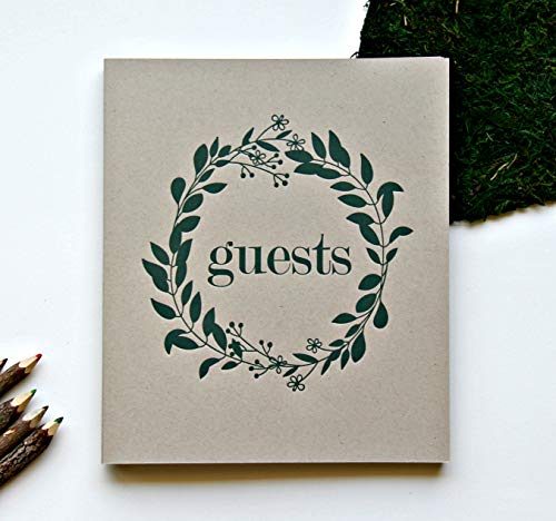 Modern Notebooks Wedding Photo Album, Outdoor Wedding Guest Book, 8.5" x 7.25", Wedding Guest Album, 130 Blank Pgs, Drive by Wedding Guest Book Alternative, Outdoor Wedding