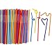Juvale 200 Count Bendy Straws - Bulk Pack Party Straws, Flexible Extra Long Plastic Straws for Birthdays, Parties, Celebrations - 11 inches
