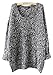 ARJOSA Women's Fall Sweaters Pullover Oversized Cable Knit Sweater Tunic Tops (Large, Grey)