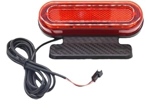 Electric Bike Taillight LED 48V/60V Rear Lamp with 1.5M Wire, 180° Wide Angle Brake Light for Night Riding Safety, Red